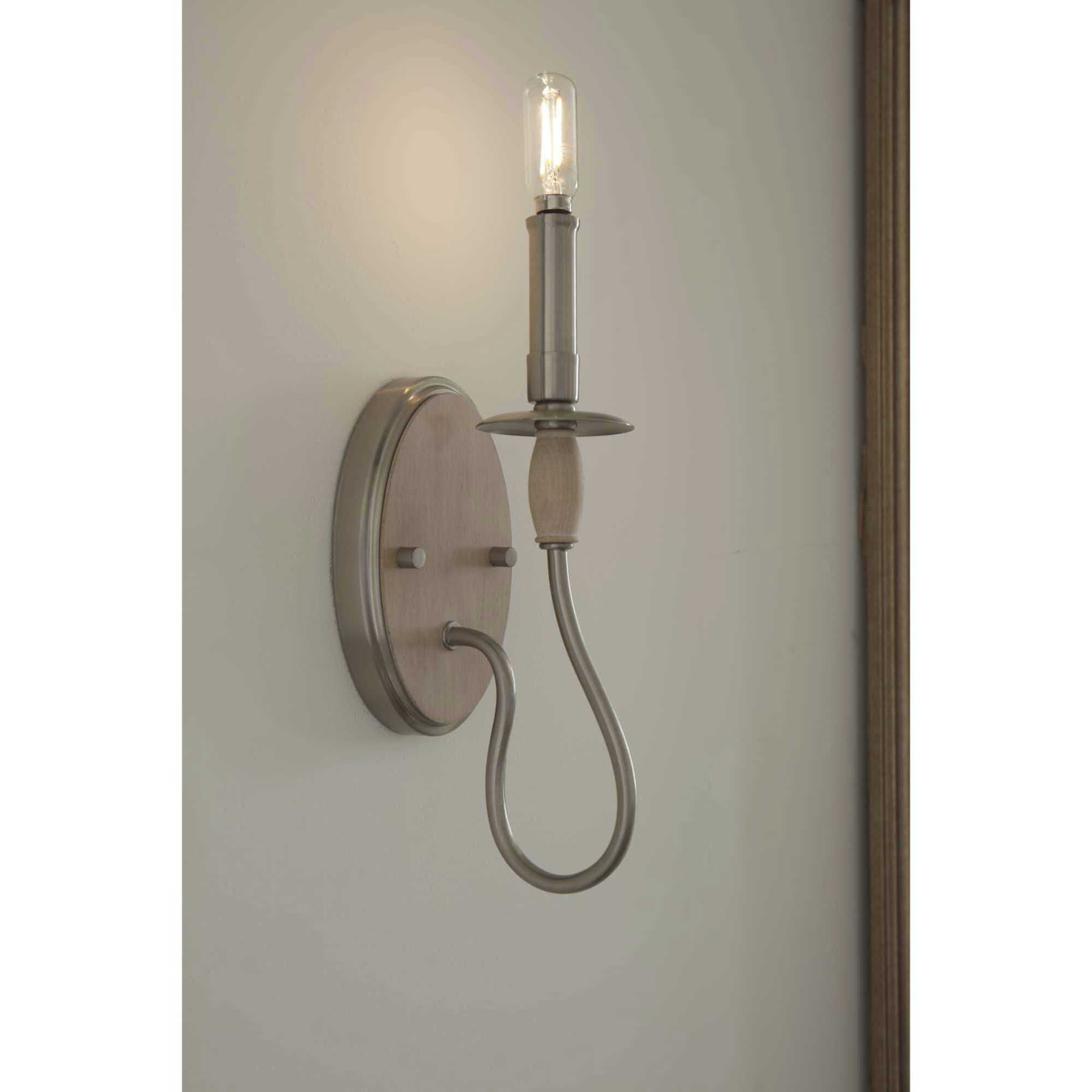 Durrell 1 Light 5 inch Brushed Nickel Wall Bracket Wall Light